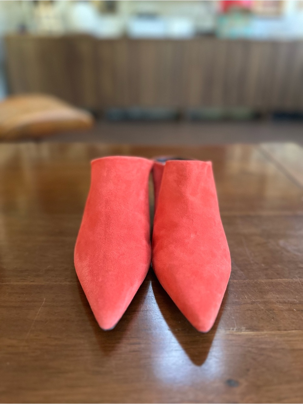 Proenza Schouler Coral Suede Pointed-Toe Mules